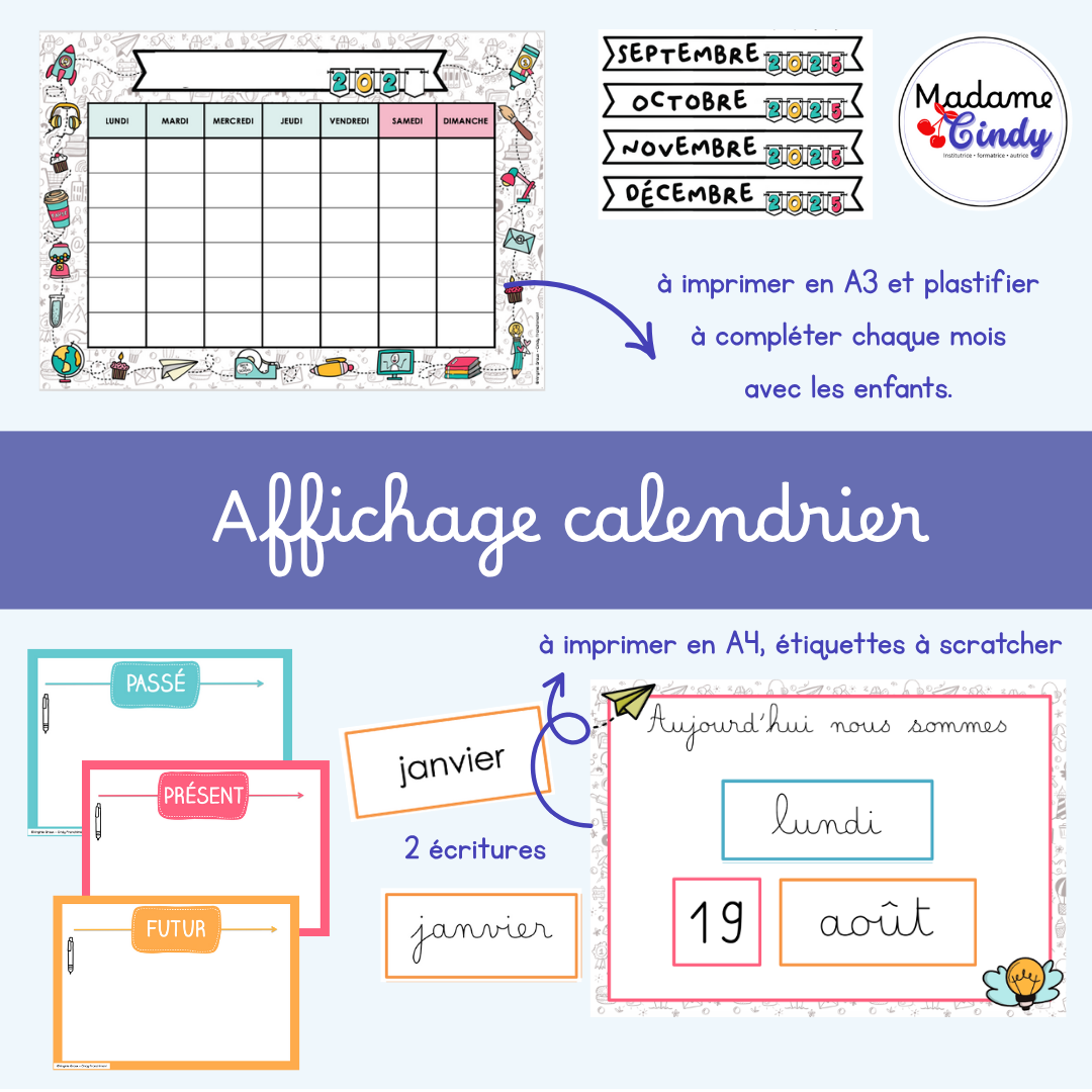 Calendrier affichage collectif