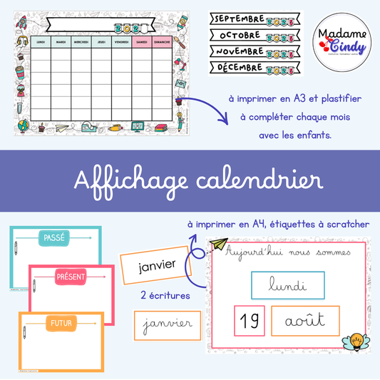 Calendrier affichage collectif