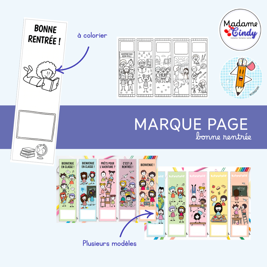 Marque page - Rentrée des classes