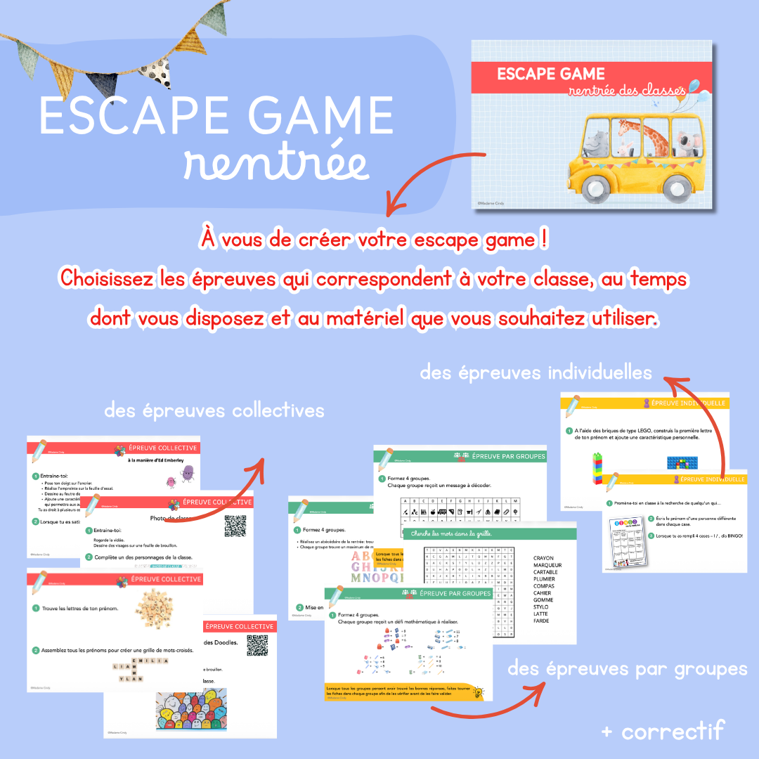 Escape Game rentrée des classes
