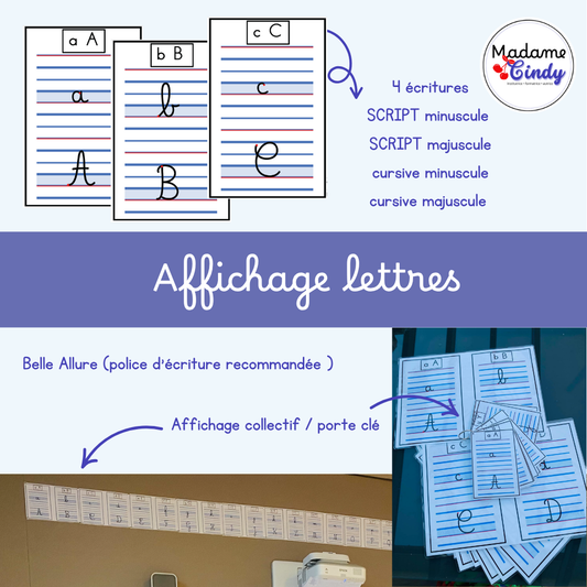 Affichage lettres (abécédaire)
