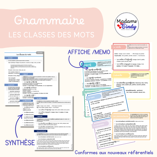 Les classes de mots
