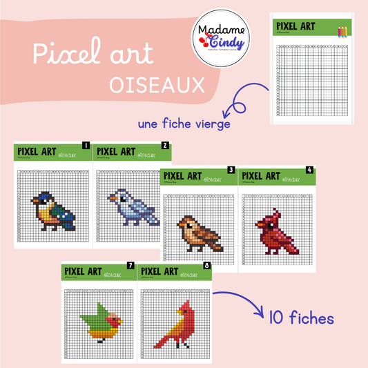 Pixel art - Oiseaux