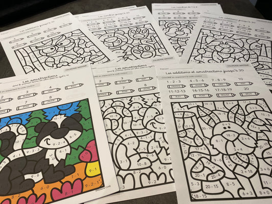 Coloriage magique MATH P1 - CP