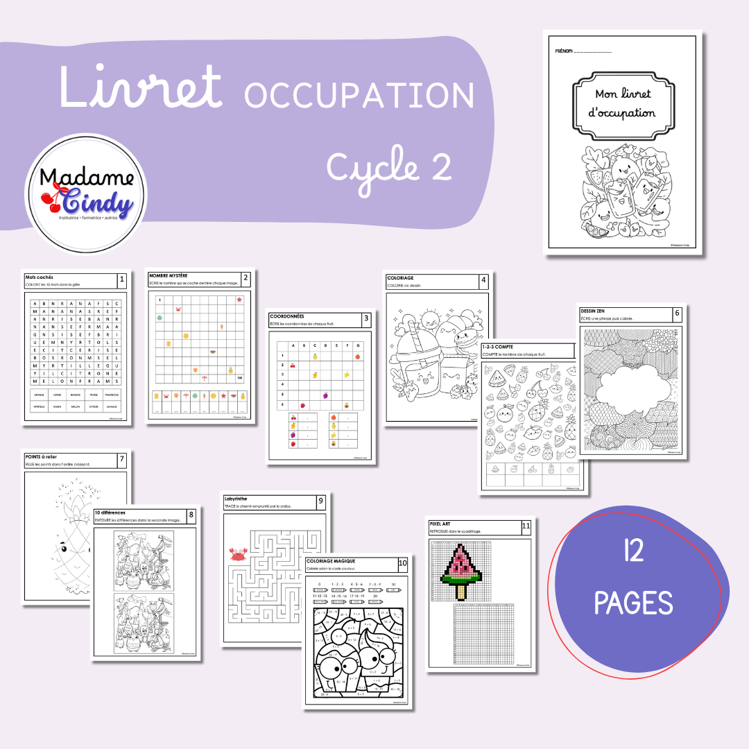 Livret d'occupation cycle 2