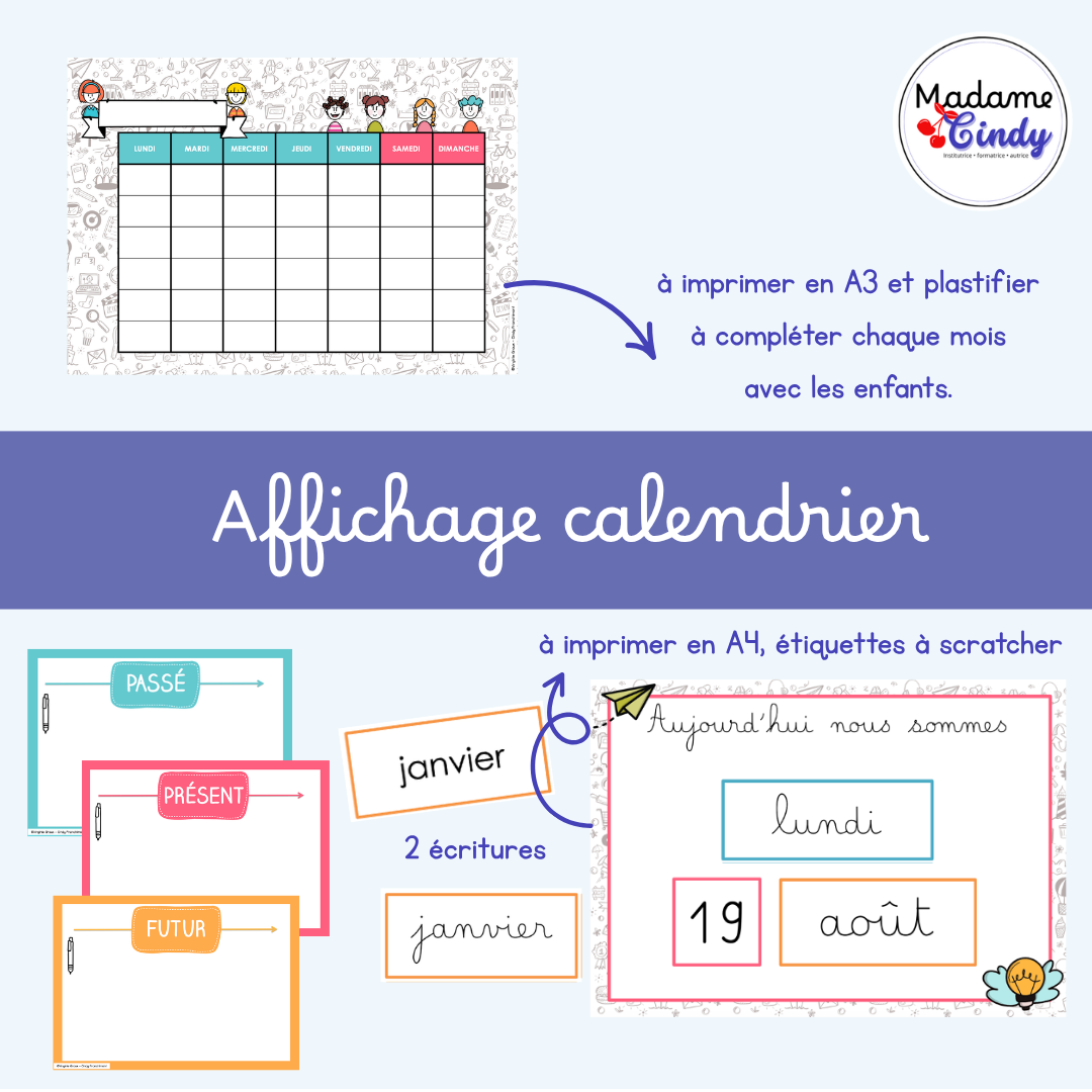 Calendrier affichage collectif