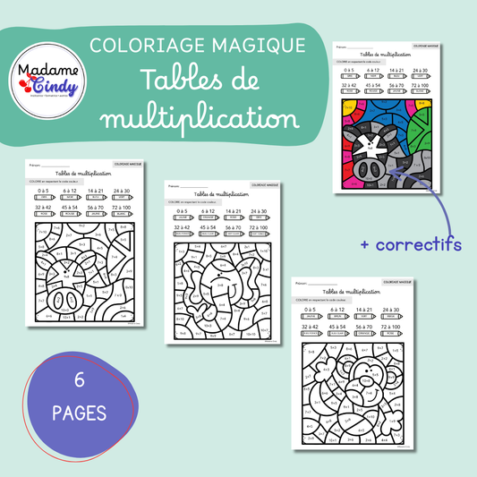 Coloriage magique - Tables de multiplication