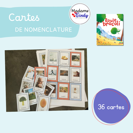 Cartes de nomenclature - Roule brocoli