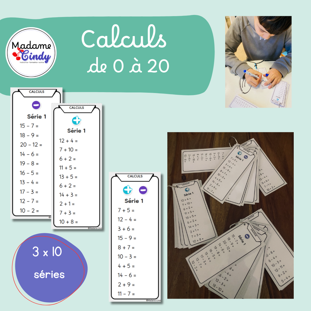Calculs 0 à 20
